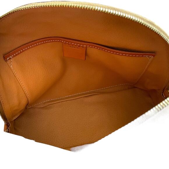 Celine Macadam Monogram Logo Pattern Small Vintage Clutch Bag Brown Leather - Picture 3 of 9